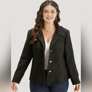 BloomChic Black Woven Blazer